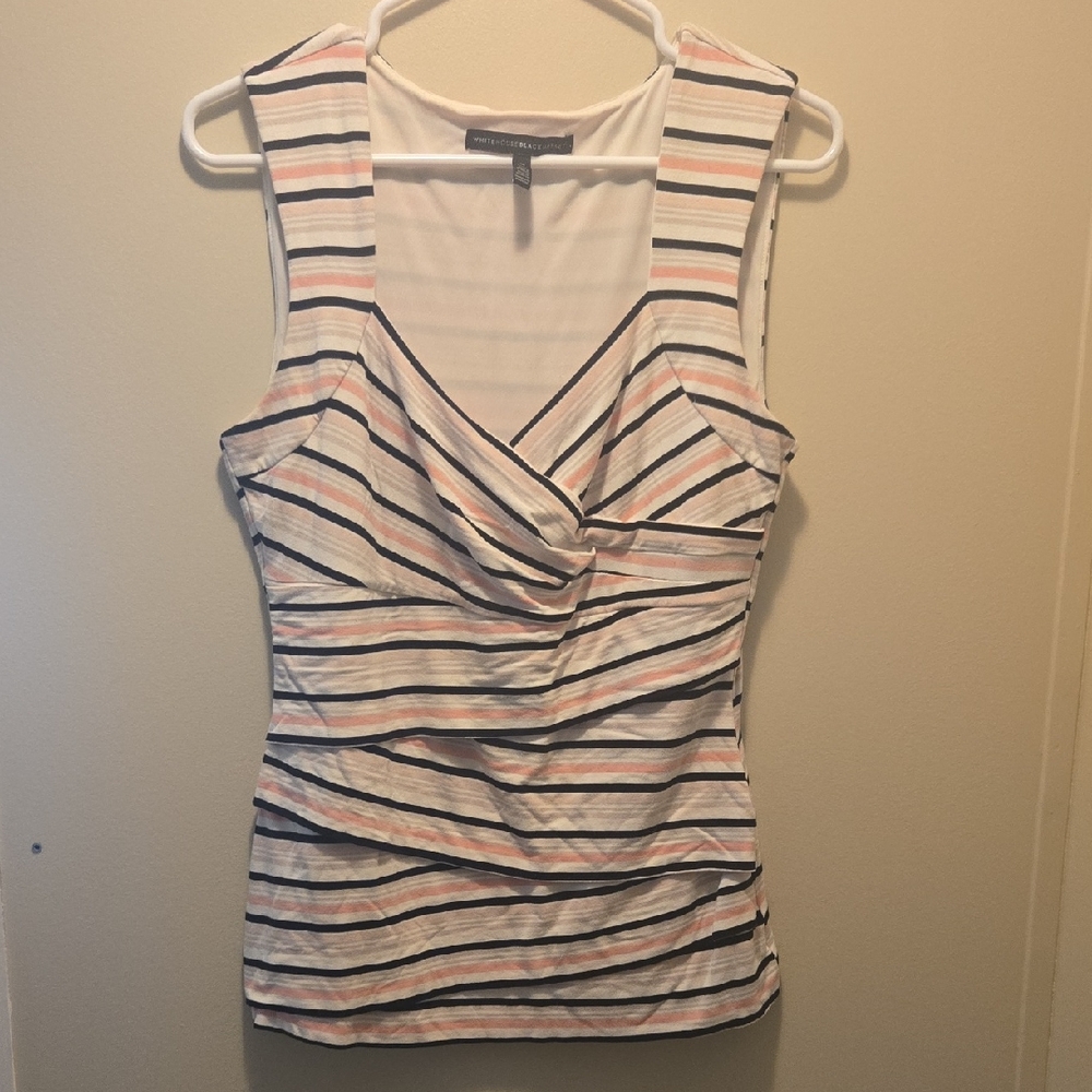 White House Black Market Multicolor Striped Tank Top